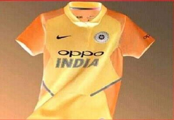 indian team orange jersey for world cup 2019