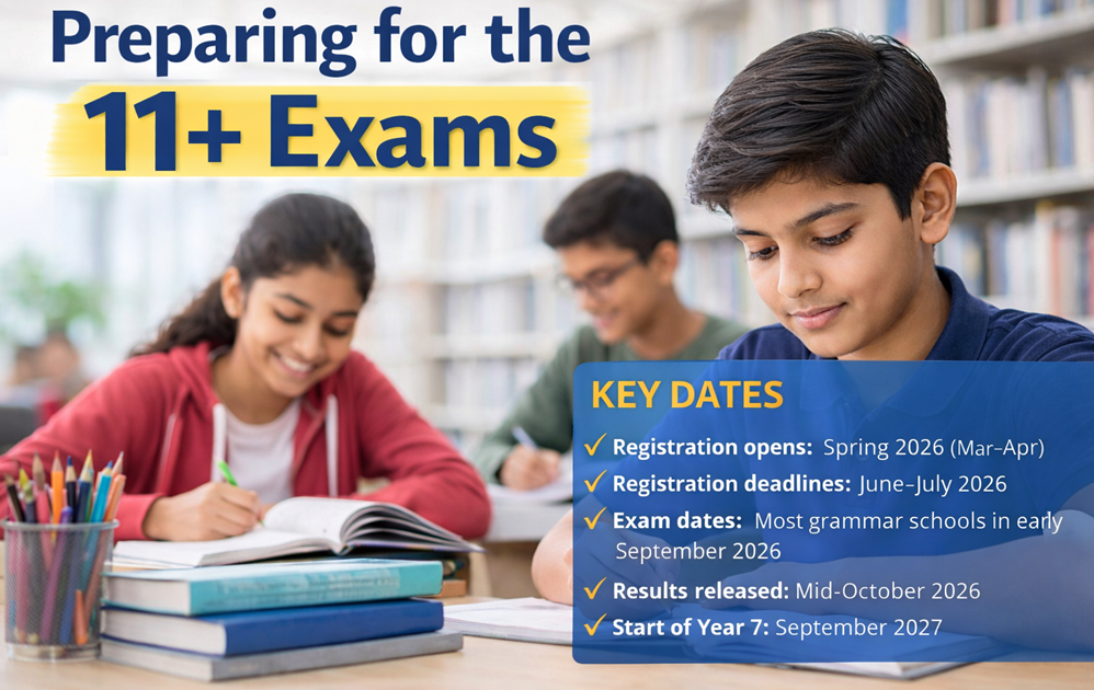 11+ Exam for Grammar School Entry in Sept 2026: Is Your Child Registered and Preparing?