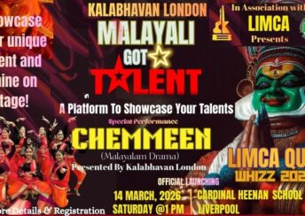 Kalabhavan London presents “Malayali Got Talent” in Liverpool on March 14