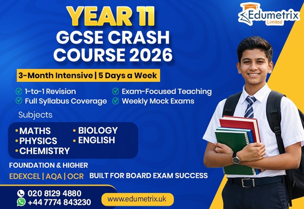 Edumetrix Launches Year 11 GCSE Crash Course 2026 to Support UK Students Ahead of Board Exams