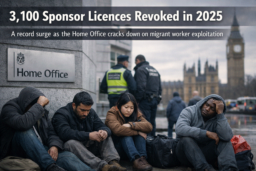 Home Office revoked 3,100 sponsor licences in 2025 leaving migrant workers destitute