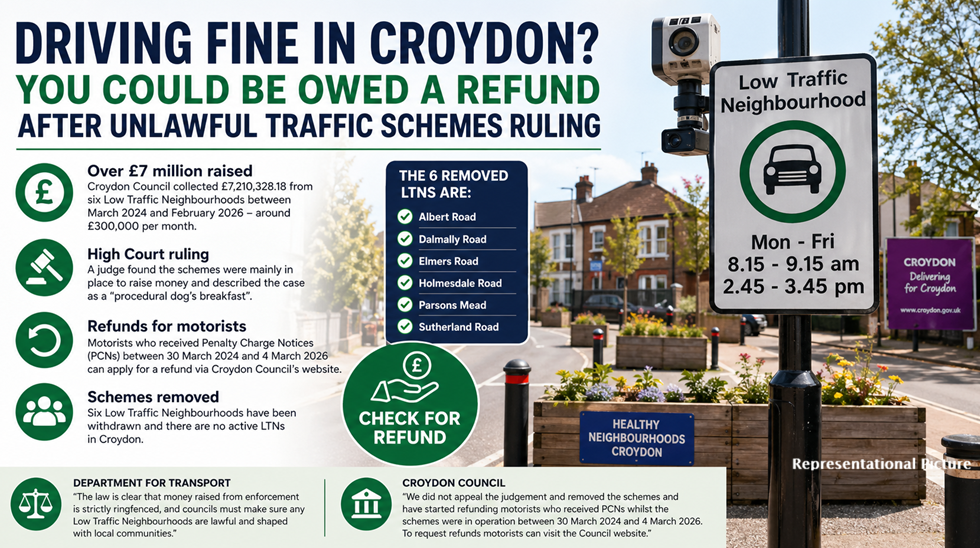 Received Driving Penalty in Croydon in One of These Streets? You Could Be Owed a Refund: Check Now