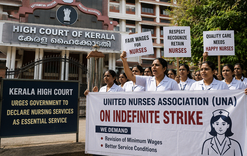 Kerala High Court wants govt to declare nursing as essential service amid statewide strike