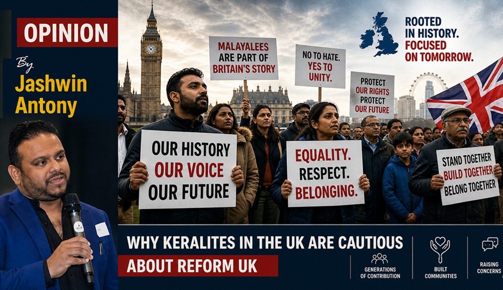MN Karaserry’s Malayalee gathering at Hyde Park in London stopped halfway through after protests (Videos)