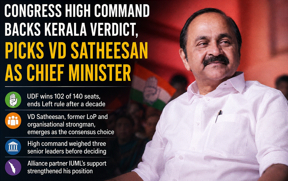 Congress High Command Backs Kerala Verdict And Picks VD Satheesan as Chief Minister