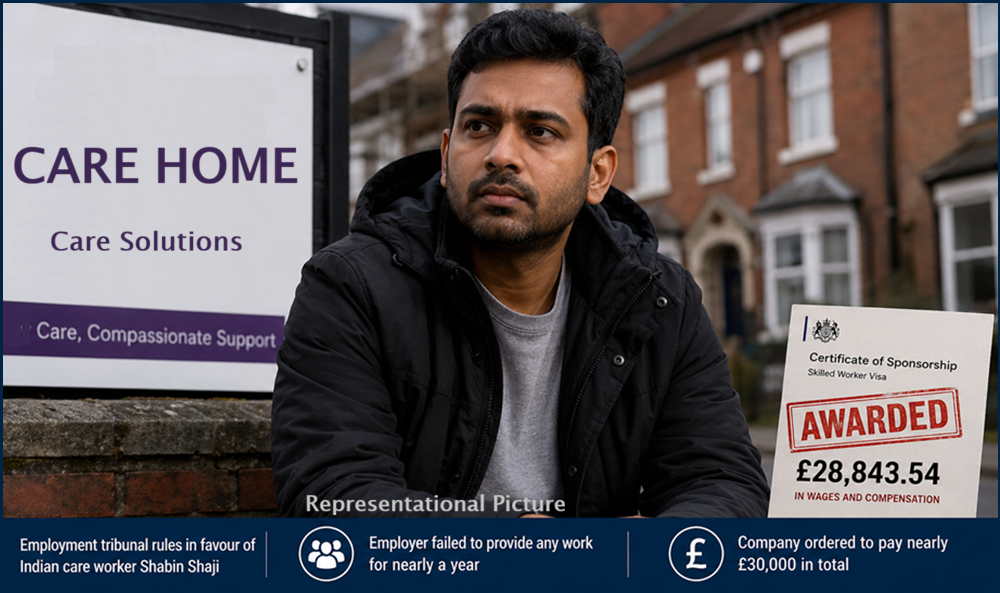 Keralite healthcare worker awarded £30,000 after UK employer failed to provide work: Report