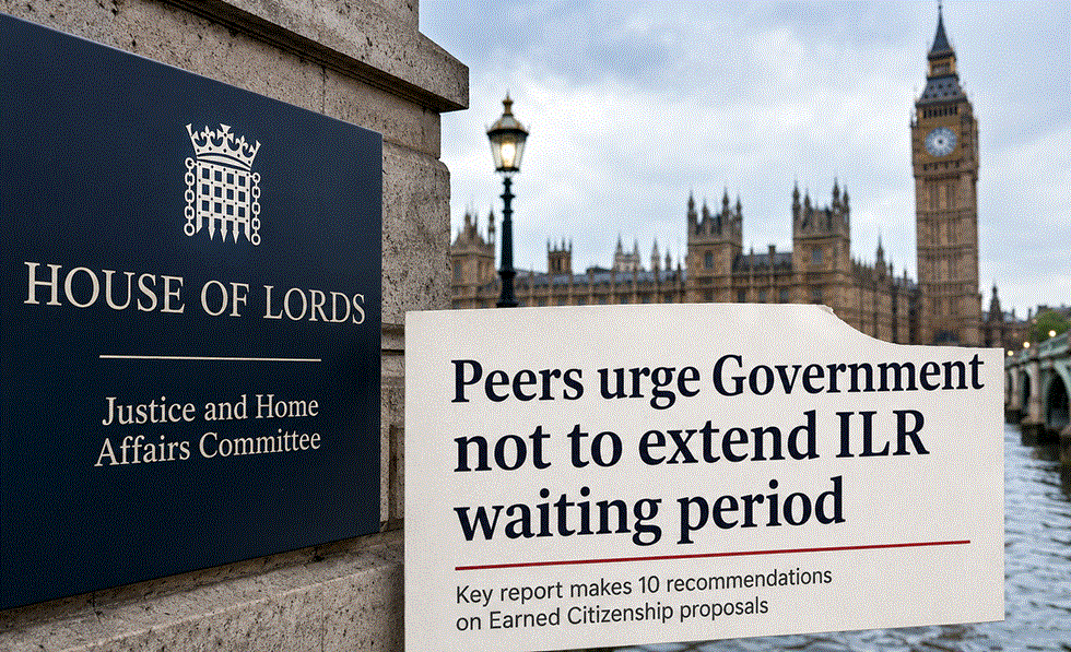 House of Lords Committee Urges Govt Not to Extend ILR Waiting Period: Separate ILR from public funds