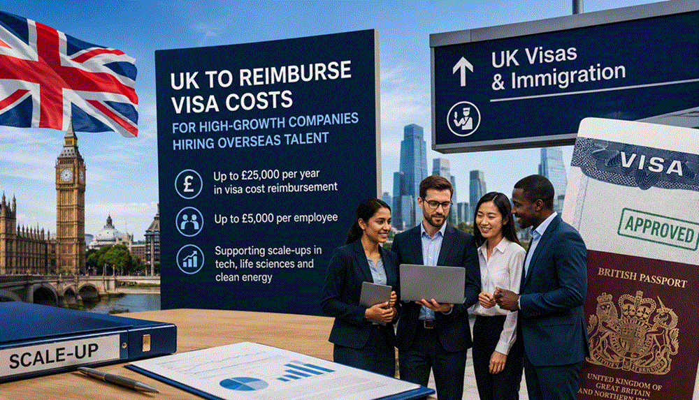 UK to Reimburse Visa Costs for High-Growth Firms Hiring Overseas Talent