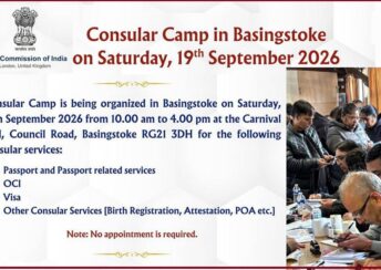 Consular Services for Indians in UK in Basingstoke on Saturday Sept 19