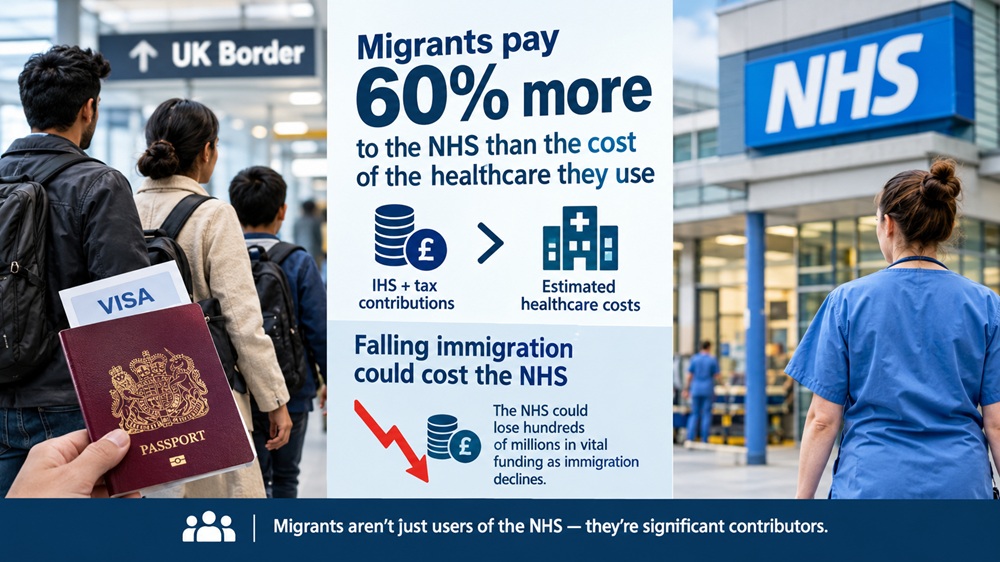 Fall in Migrant Numbers Could Cost NHS Billions as Migrants Pay 60% More Than Their Healthcare Costs